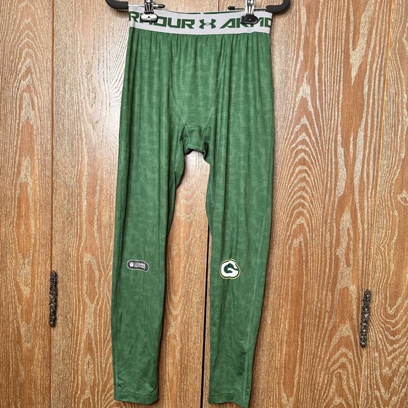 Under Armour NFL Green Bay Packers Compression HeatGear Leggings Men's LG - Picture 1 of 6